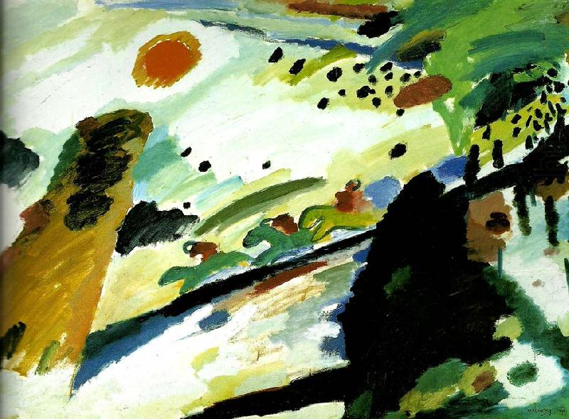 romantic landscape, Wassily Kandinsky